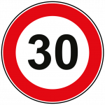 30mph sign