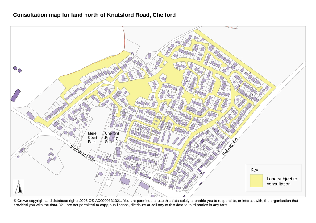 Map of land north of Knutsford Road